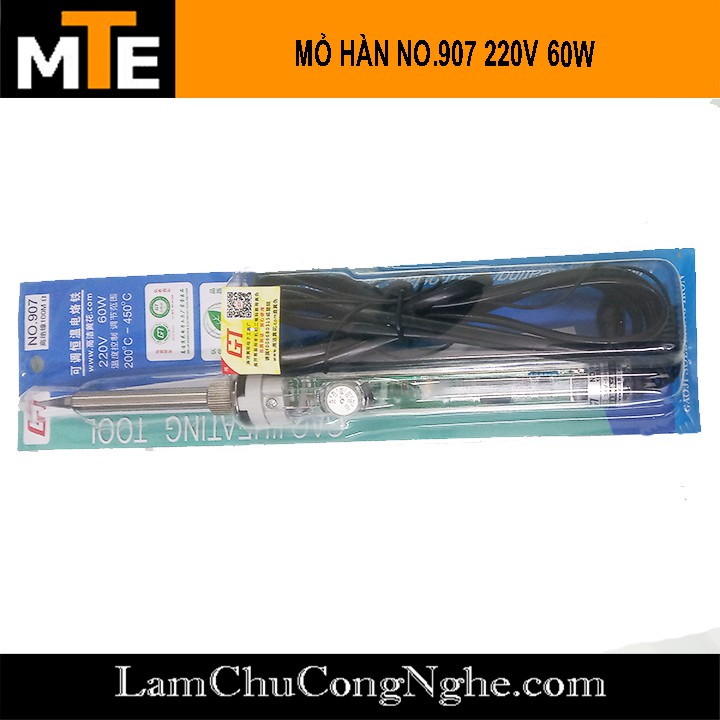 Mỏ hàn thiếc 220V có điều chỉnh nhiệt độ NO.907 60W