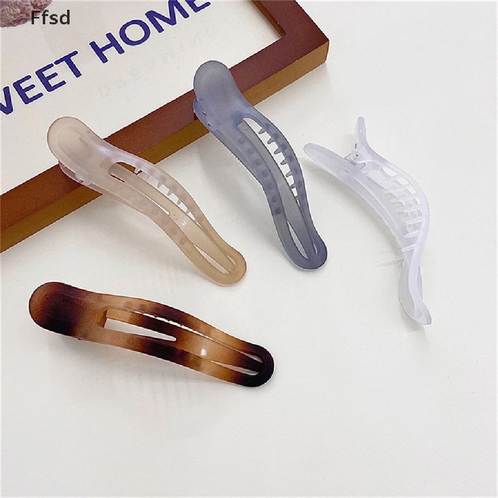 {Ffsd} Kẹp Cá Mập Bằng Acrylic Nhám Siêu Lớn Kẹp Tóc Chéo