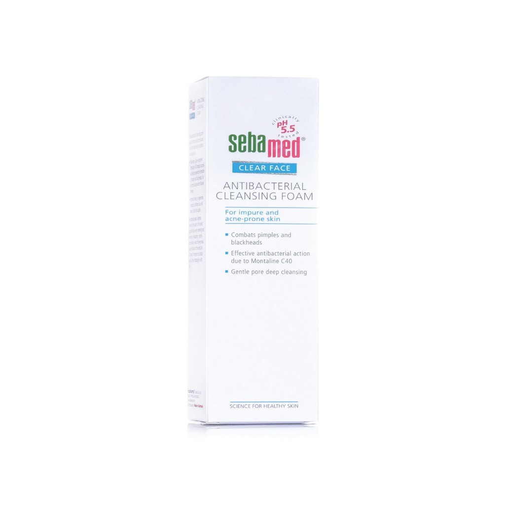 [Chính hãng] Sữa rửa mặt tạo bọt kháng khuẩn giảm mụn Sebamed pH5.5 Clear Face AntiBacterial Cleansing Foam 150ml