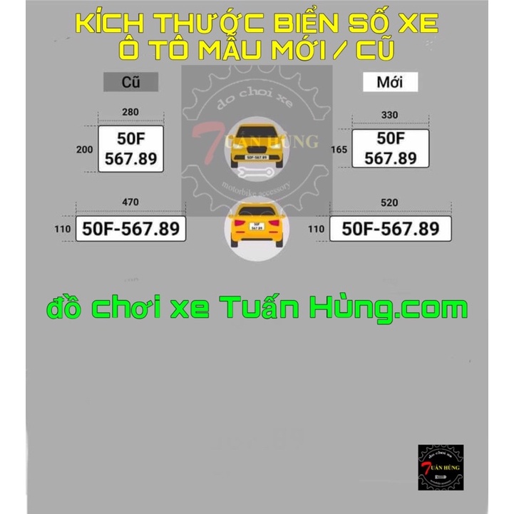 Khung biển số  inox xe hơi - 1 biển dài gắn cho tất cả xe ô tô con và du lịch