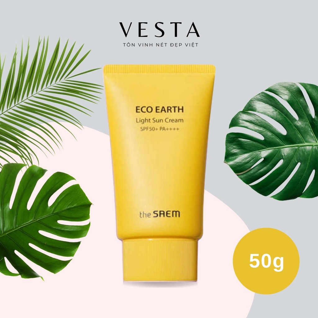 Kem Chống Nắng The Saem Eco Earth Power Pink Sun Cream 50g