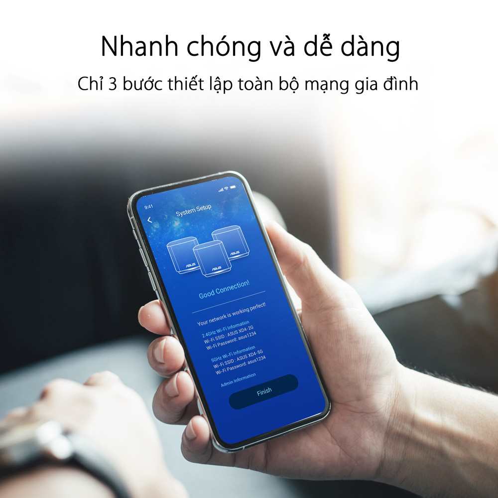 Hệ thống MESH WI-FI 6 ASUS XD4  Mini ZenWiFi AX1800 Băng Tần Kép