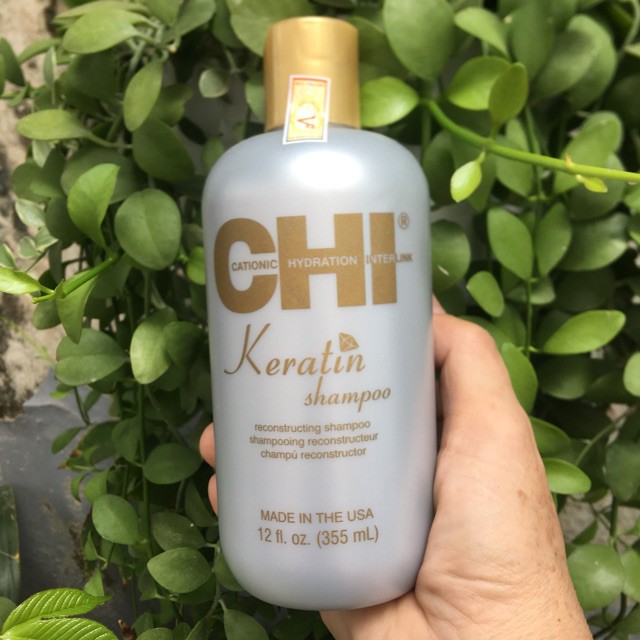 #chi_usa_chính_hãng_100% Dầu gội phục hồi Chi Keratin Shampoo 355ml