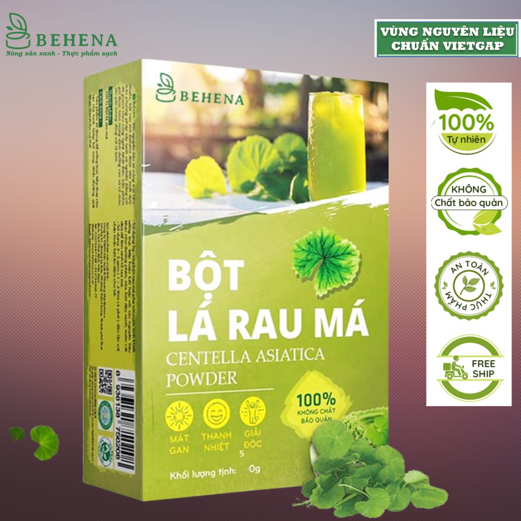 Bột Rau Má Nguyên Chất Behena 50g Giải Nhiệt - Hạ Sốt - Mát Gan, Giải Độc, Tăng Cường Trí Nhớ, Thị Lực