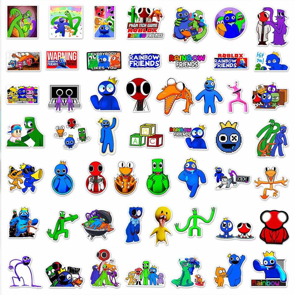 50 pcs Rainbow Friends Roblox Rainbow Friends Graffiti Stickers
