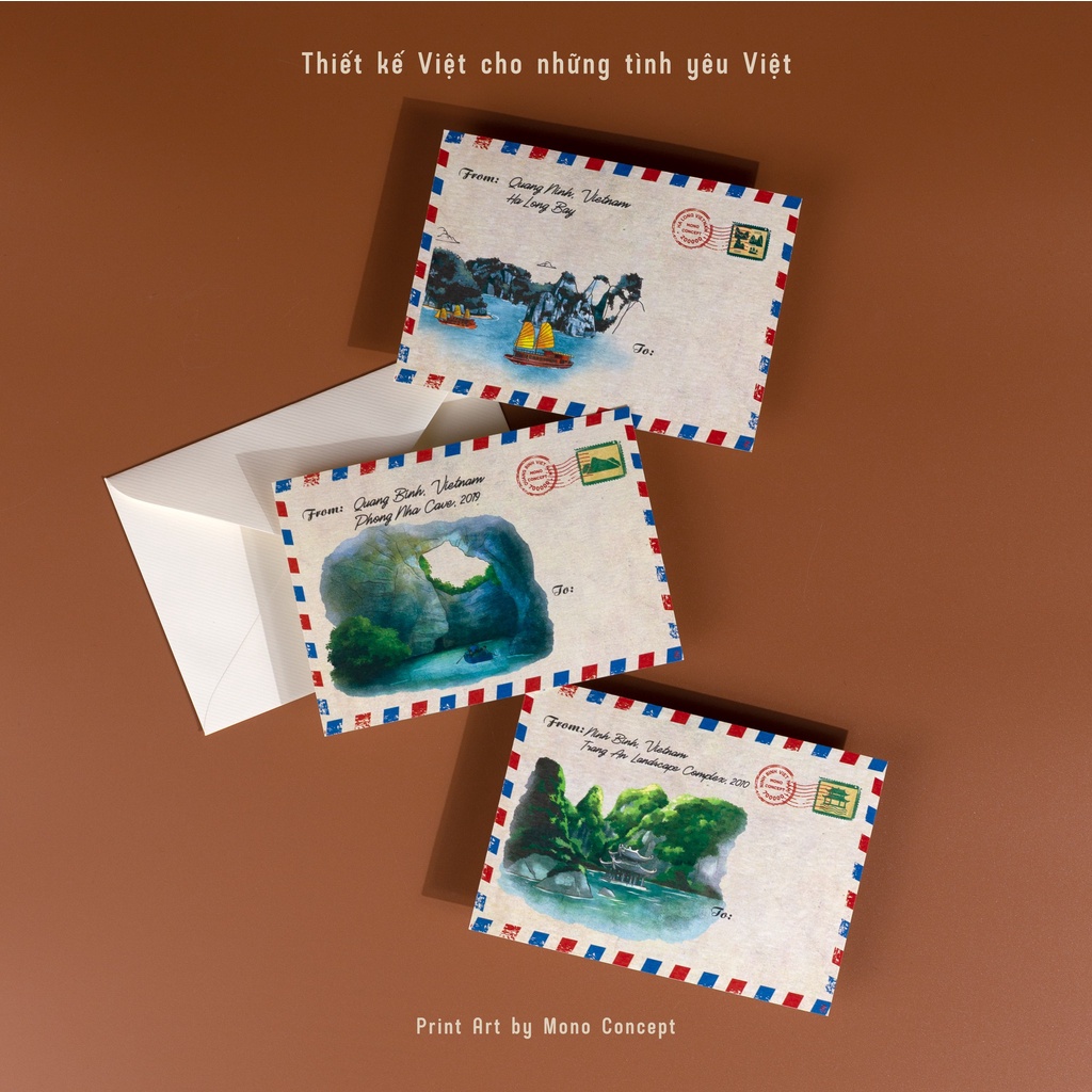 Postcard phong thư địa danh Việt Nam