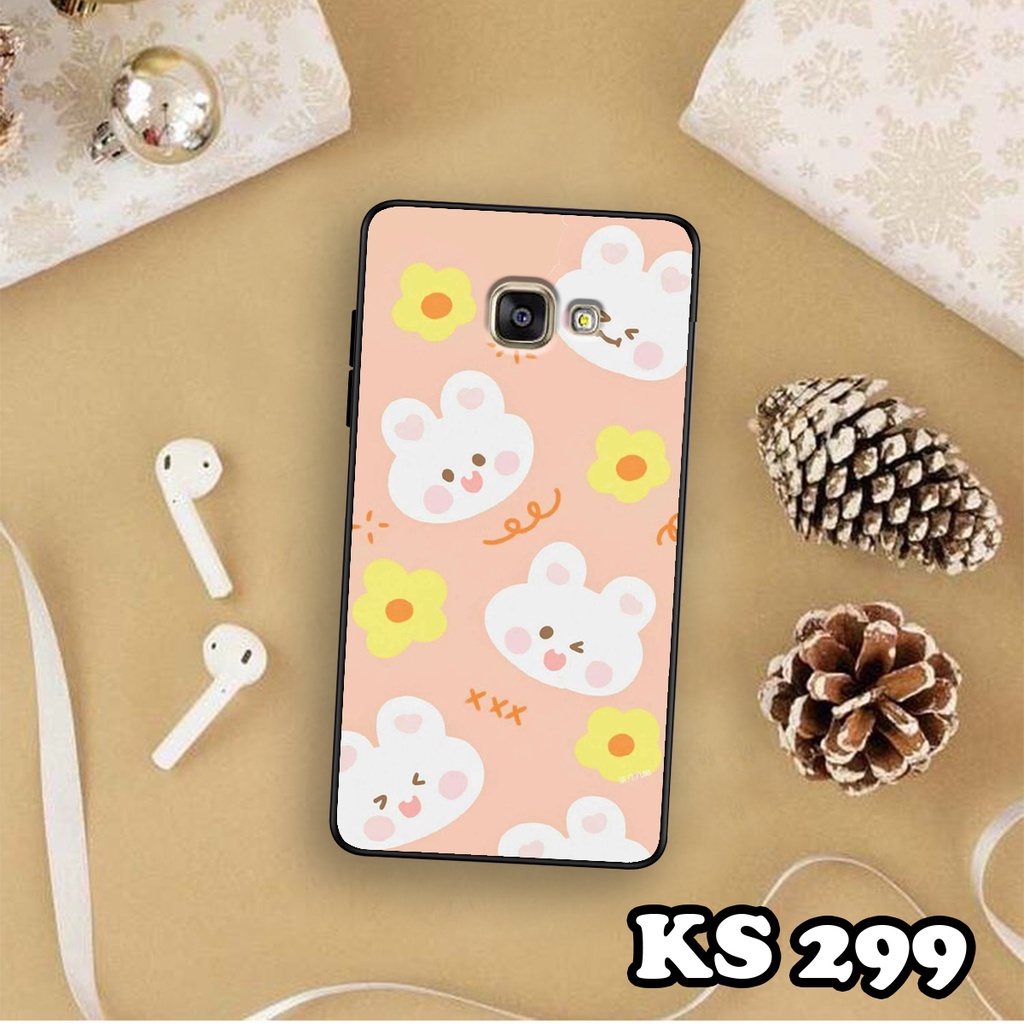 Ốp lưng Samsung A7 2017 - Samsung A5 2017 - Samsung A3 2017 - Ốp in hình Gấu&amp;Thỏ siêu xinh - Lưng nhám viền TPU