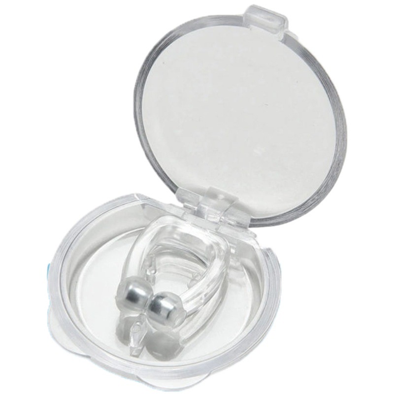 [Hàng mới về] Dụng cụ kẹp mũi chống ngáy bằng silicon từ tính cho nữ và nam