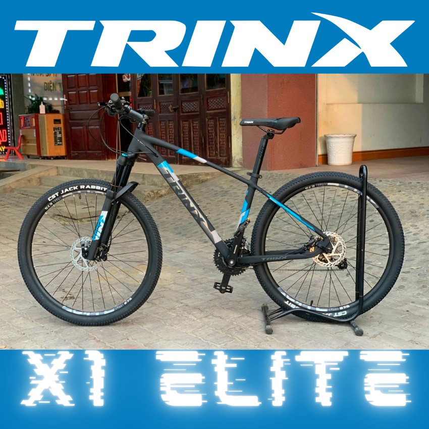 Xe đạp địa hình TRINX X1 ELITE, khung sườn Nhôm công nghệ 6061 26*17", Bộ truyền động Shimano Altus 27speed, màu xanhđen