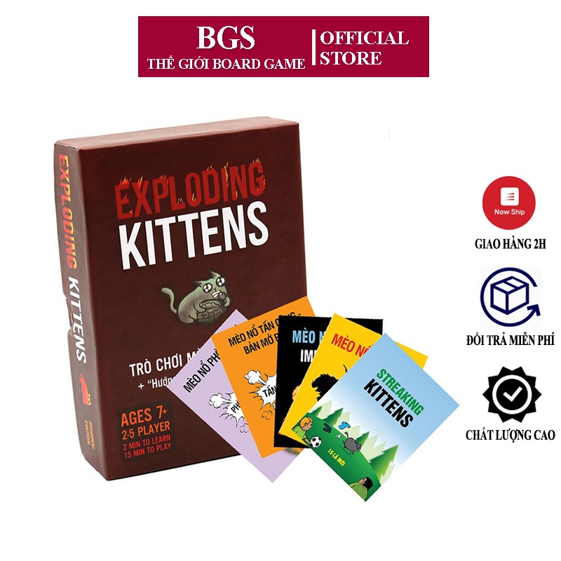 Mèo Nổ Và 6 Bản Mèo Nổ Mở Rộng, Bài Exploding Kittens Cho Nhiều Người Chơi
