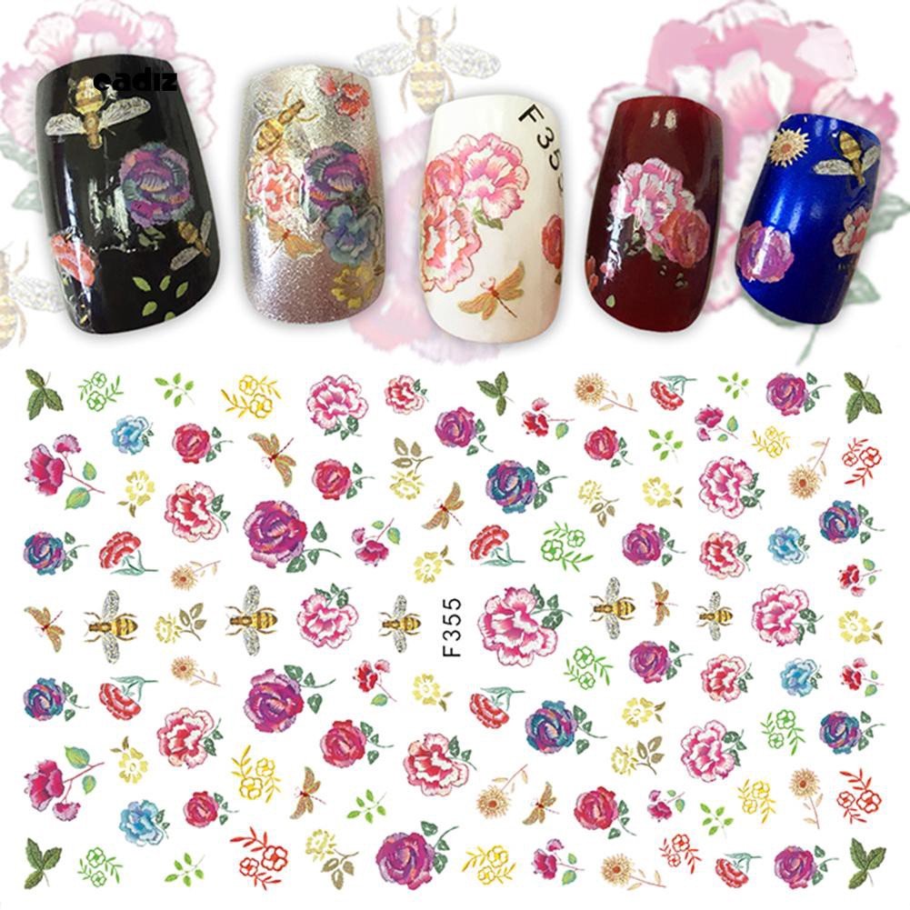 ✮Multi-pattern Nail Art Floral Sticker Women Fingernail Manicure DIY Decal Decor