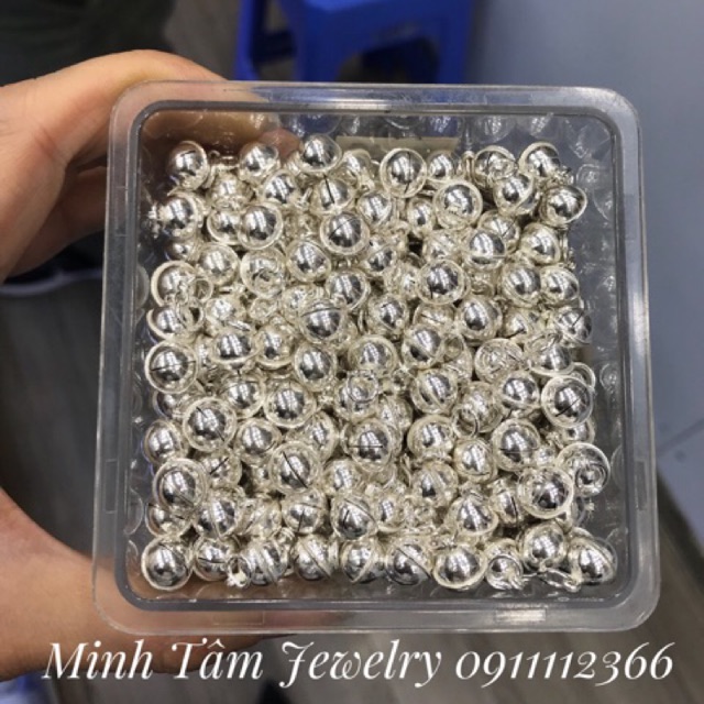 Charm chuông bạc treo