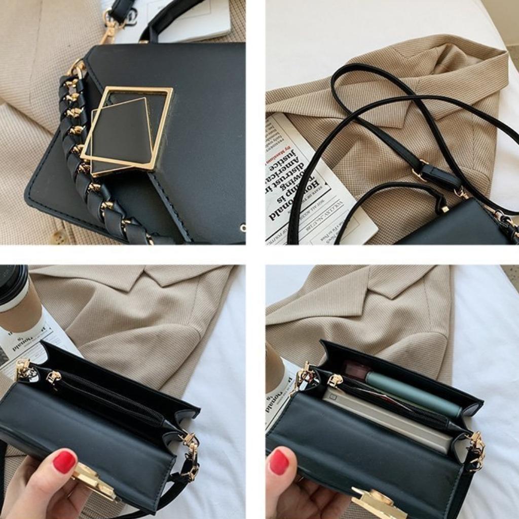 Túi Xách Nữ Đeo Chéo 2 Ngăn Dây khoá Kéo Cao Cấp Mẫu Hot Trend Quảng Châu
