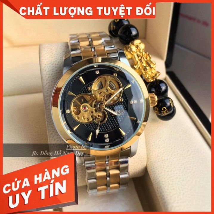 (Tặng Vòng tỳ Hưu )Đồng Hồ Cơ Nam automatic thương hiệu BYINO - Hàng nhập khẩu
