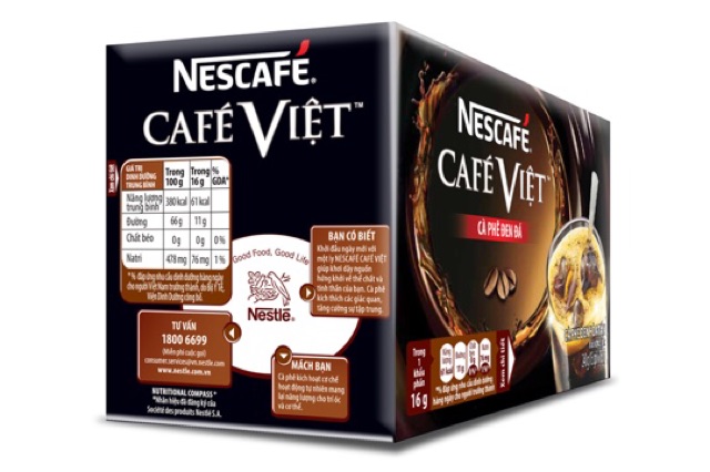 Cà phê đen hòa tan  NesCafe Việt hộp 240g (15 gói)