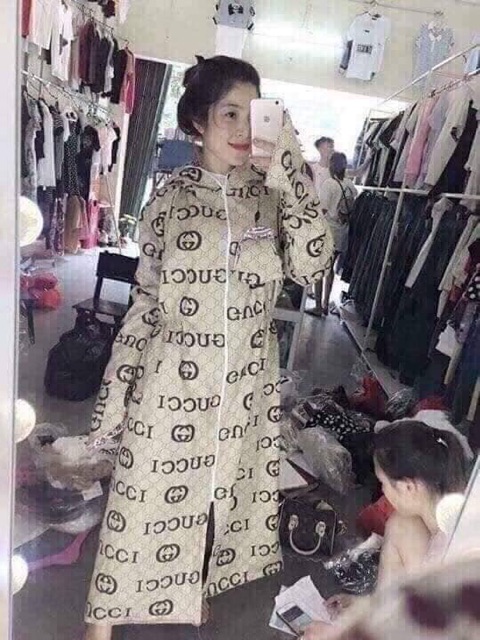 Áo choàng chống nắng chất thô kate 2 mặt