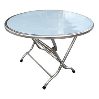 Bàn tròn inox 1m loại dày cao 75cm