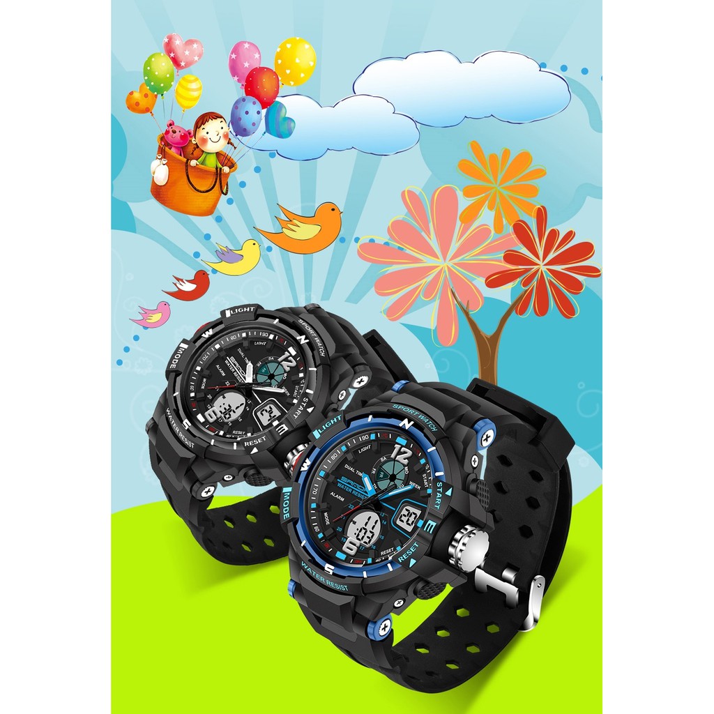 Đồng hồ Trẻ Em thể thao SANDA JAPAN Chống nước Siêu bền | BigBuy360 - bigbuy360.vn