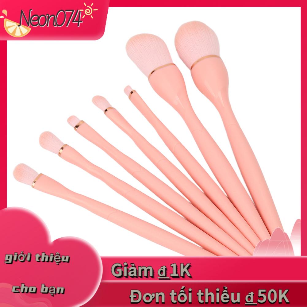 Neon074 7 cái Bộ Cọ Trang Điểm Mềm Mại Sợi Tổng Hợp Nền Phấn Mắt Lỏng Bột Mỹ Phẩm Dụng Cụ