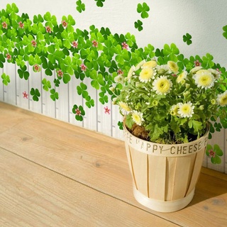 Decal dán chân tường rào cỏ 3 lá xhlv88. decal dán tường trang trí phòng ngủ