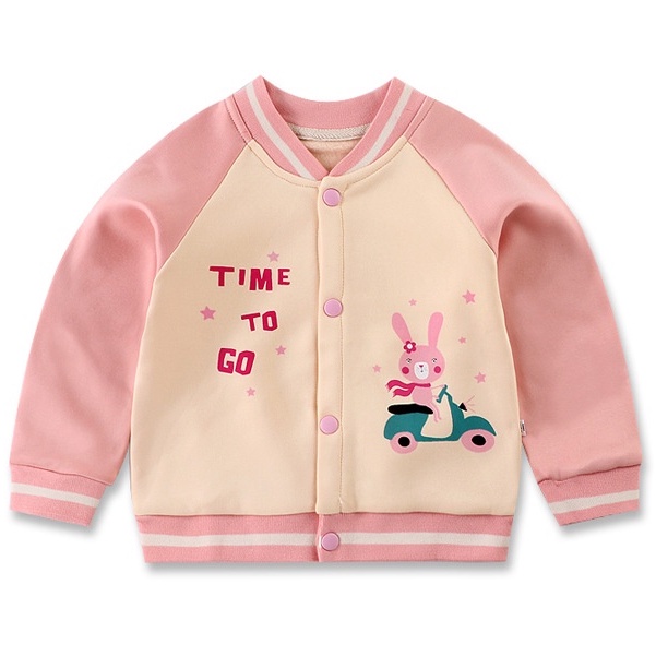 Áo khoác bé trai và bé gái Áo khoác đặt bom in hình dễ thương Áo khoác trẻ em mùa thu và mùa đông