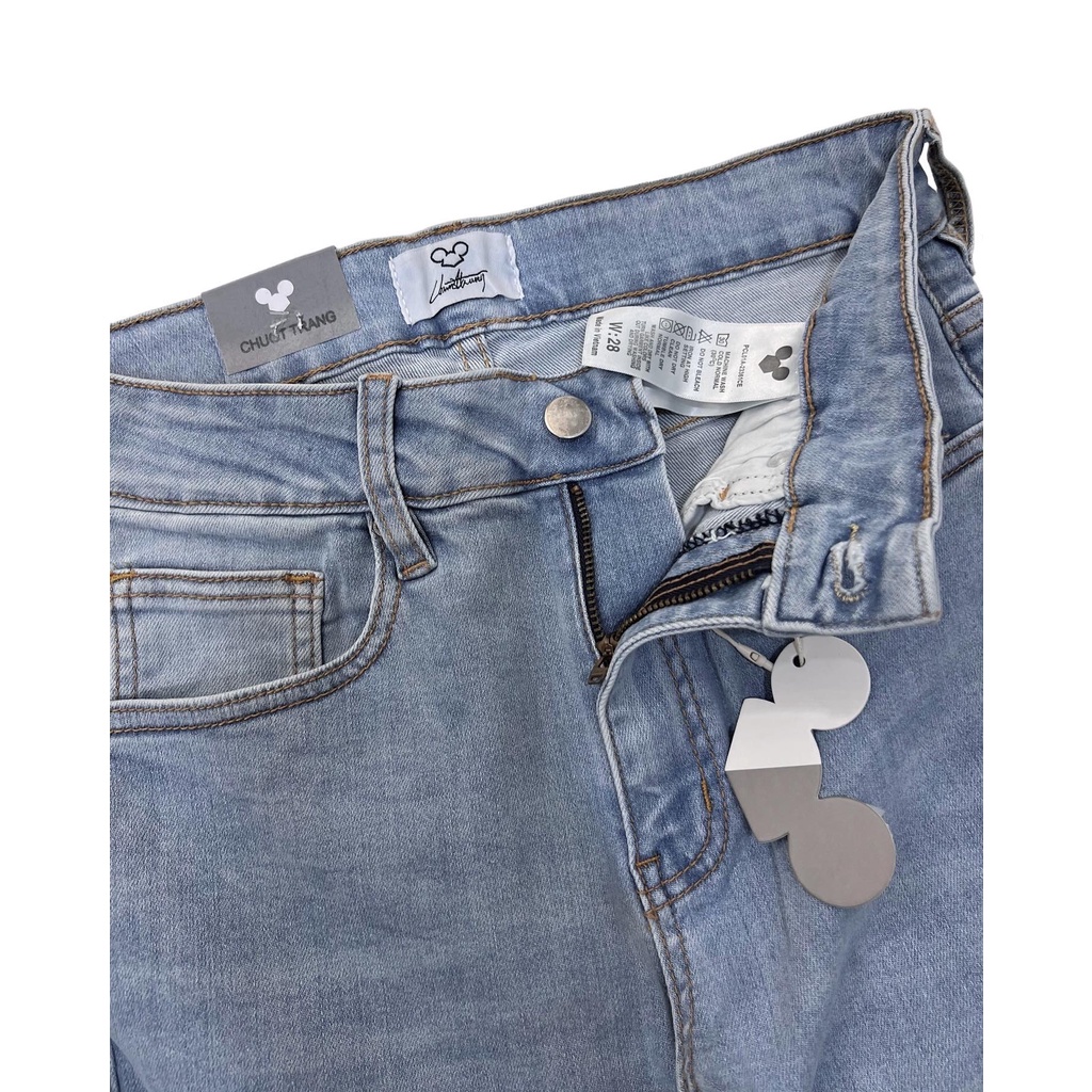 QUẦN JEAN Skinny BabyBlue rách gối CHUOT TRANG