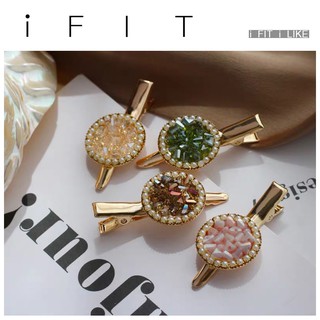 Crystal Lovely iFIT Mini Pearl Gem Fragment Retro Hair Clip