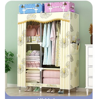 Tủ vải đựng quần áo khung gỗ 2 buồng cỡ lớn loại 1