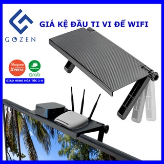 Kệ để đồ gác trên màn hình tivi ,máy tính, giá đỡ laptop, wi-fi  lằm bằng chất liệu nhựa cao cấp.