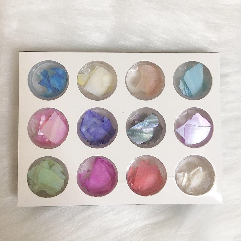 Set 12 ô xà cừ siêu đẹp làm móng