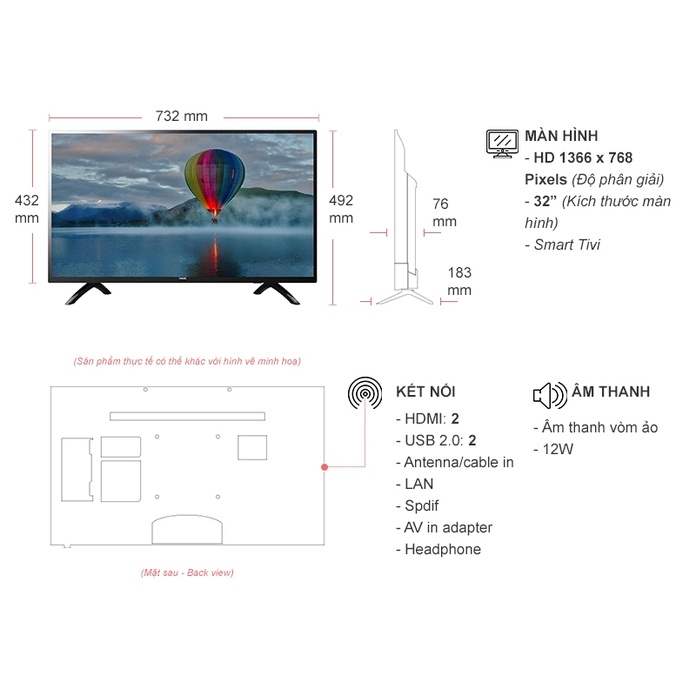 Smart Tivi Philips HD 32 inch 32PHT5883/74 | BigBuy360 - bigbuy360.vn