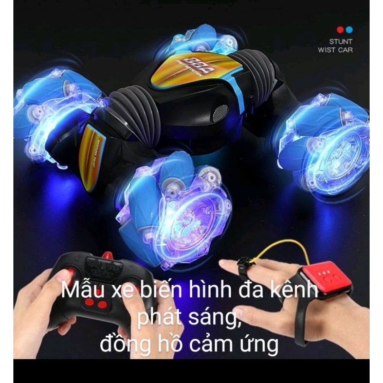 Xe địa hình điều khiển từ xa bằng cử chỉ tay cảm ứng ngón tay Đồ Chơi ôtô đua tốc độ cao biến hình drift StuntTwisterCar