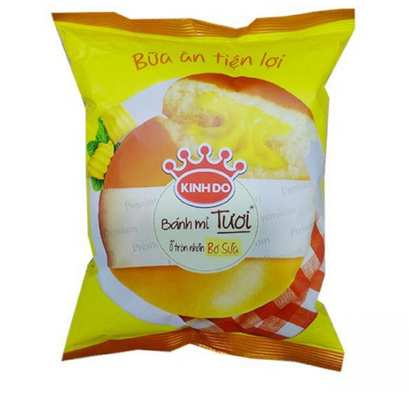 Combo 2, 5, 10 gói Bánh mì tươi Kinh Đô siêu mềm vị bơ sữa và vị Socola 60g - yenthu