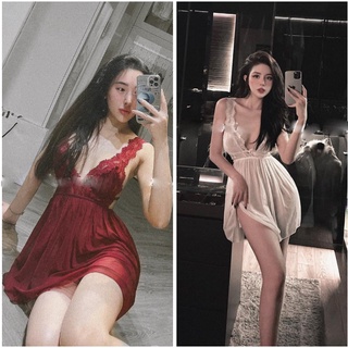 Váy ngủ sexy ren cao cấp, Đầm ngủ nữ xuyên thấu gợi cảm