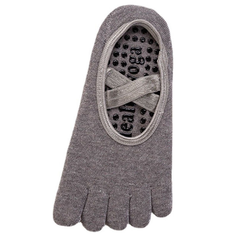 Xiangbao Vớ Tập Yoga Chống Trượt Tay Cầm Silicone Có 5 Ngón Chống Trượt Màu Trơn Dành Cho Nữ