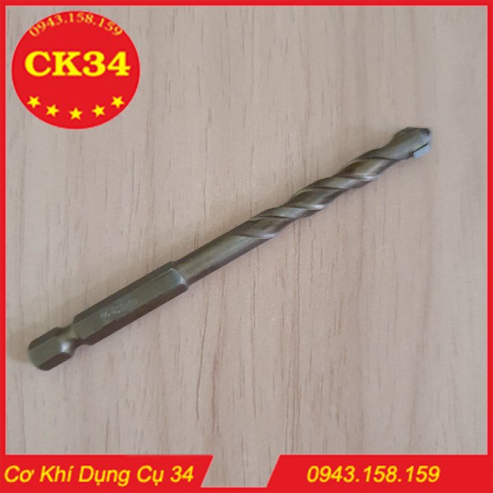 Mũi khoan bê tông tường phi 6 chuôi lục giác cho khoan máy bắn vít