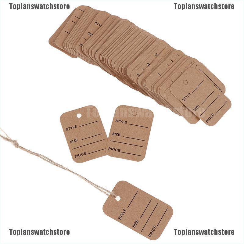 [TOPL] Set 100 Nhãn Giấy Để Trưng Bày Tiệc Cưới Kèm Dây