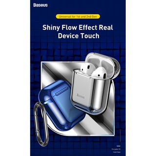 Bao Silicone chống trầy xước, có móc khoá dùng cho Airpods 1/2 hãng Baseus