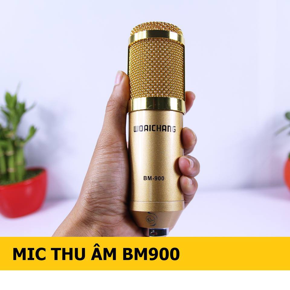 {giảm sốc} Combo trọn bộ mic thu âm V8 +Mic BM900,chân kẹp,màng lọc,dây live (Tặng kèm tai nghe cao cấp )