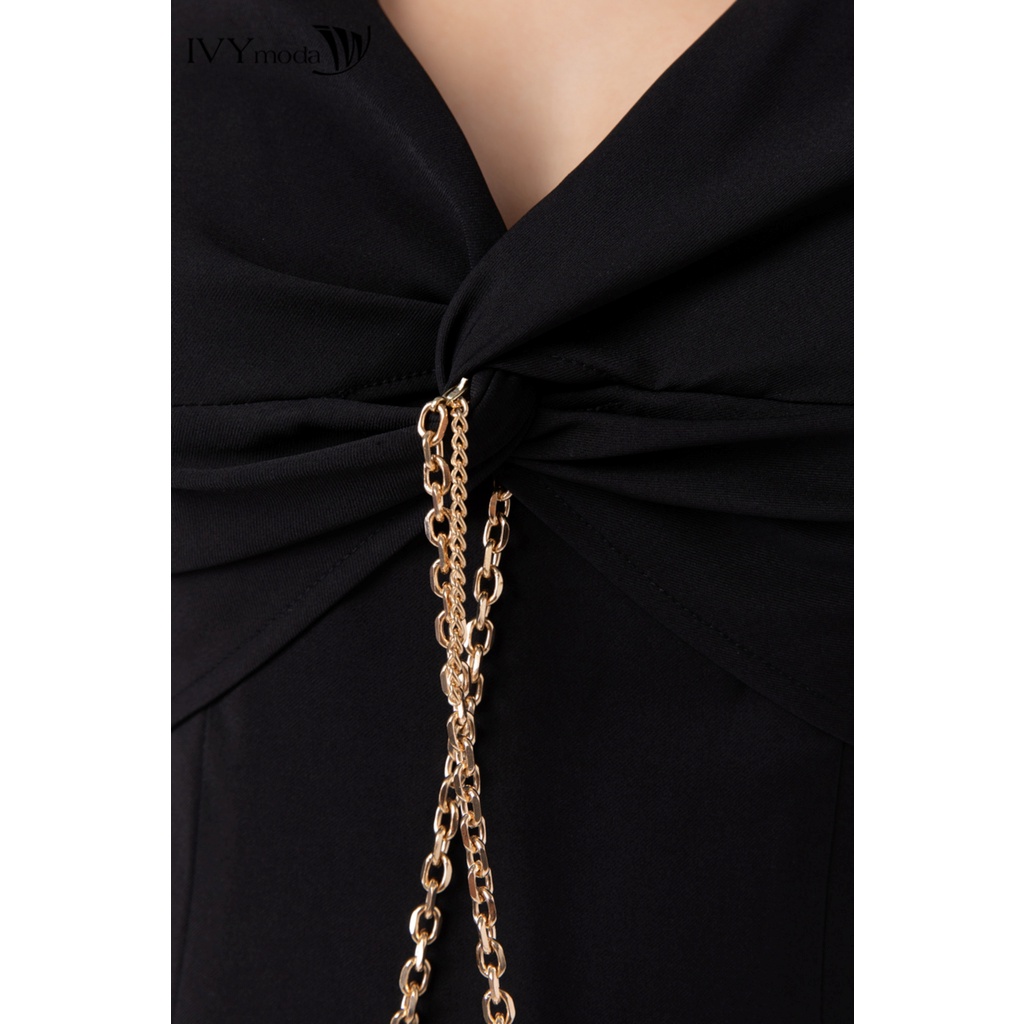 Đầm chữ A phối dây kim loại IVY moda MS 41B9179