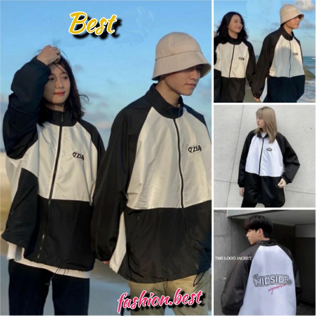 Áo Khoác Dù TMS LOGO MIDSIDE Nam Nữ Ulzzang Unisex Form Rộng Bomber 7zia Jacket ---fashion.best