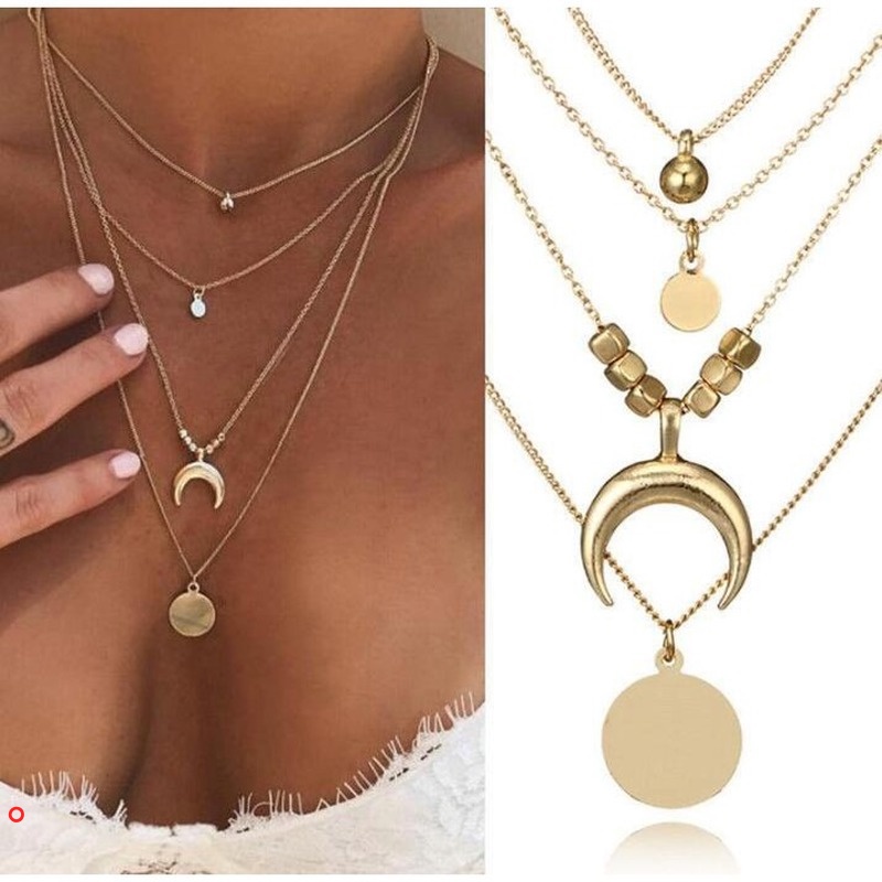 Vòng cổ choker Ba Lớp Mặt Trái Tim Phong Cách retro / Hàn Quốc Thời Trang Cho Nữ