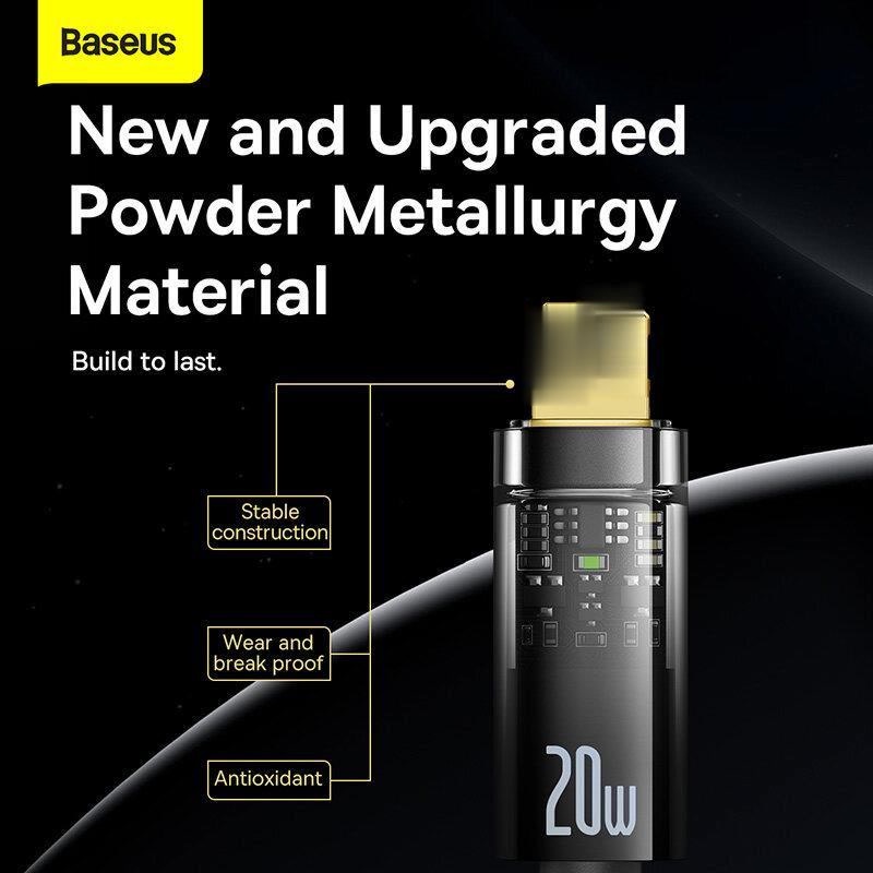 Baseus 1m / 2m PD 20W Tự động ngắt nguồn Cáp Type-C đến  Sạc nhanh cho  13 12 11 Pro Max  Cáp vận chuyển ngày- HSHOP