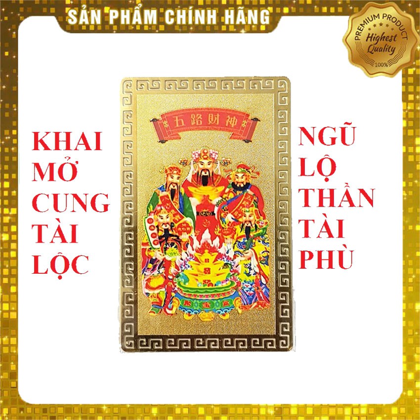 Kim Bài Ngũ Lộ Thần Tài - Phù Ngũ Lộ Thần Tài khai vận mở cung Tài Lộc - PHONG THỦY LIÊN HOA | BigBuy360 - bigbuy360.vn