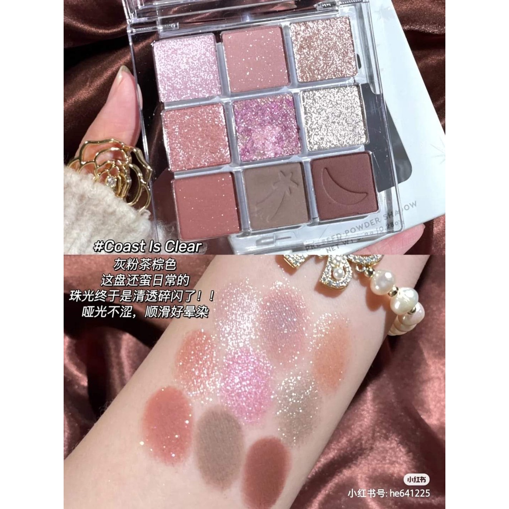 Bảng phấn mắt 9 ô Colourpop vỏ trong Clearly In Love/Clear The Air/Coast Is Clear