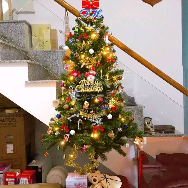 Cây thông noel 1m5 tặng kèm phụ kiện trang trí giáng sinh, nhà cửa phòng ngủ hàng việt nam chất lượng cao