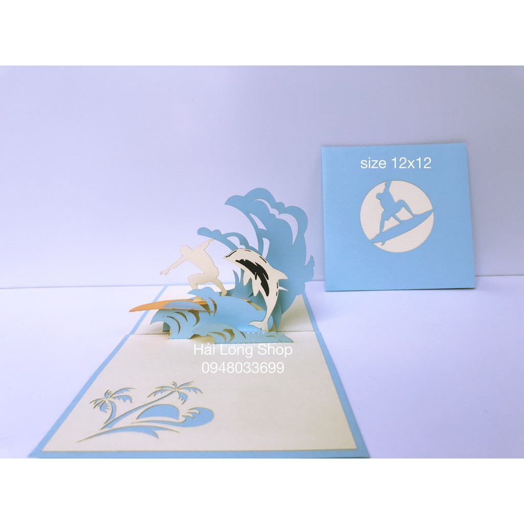 Lướt Sóng - Windsurfing - Thiệp 3D