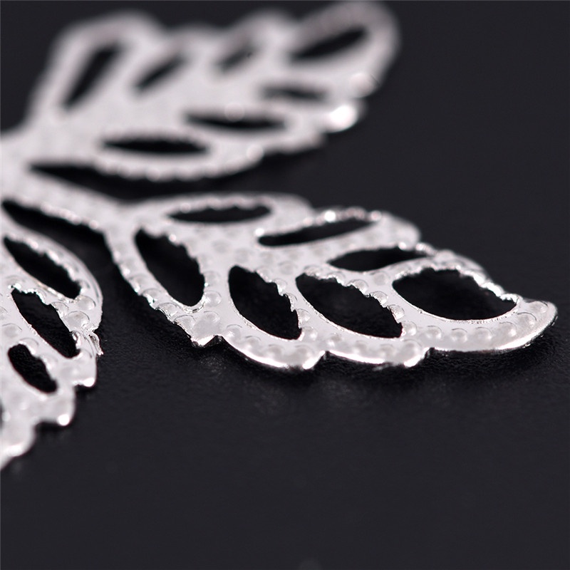 Bộ 100 Chiếc Lá Kim Loại Dùng Làm Đồ Thủ Công