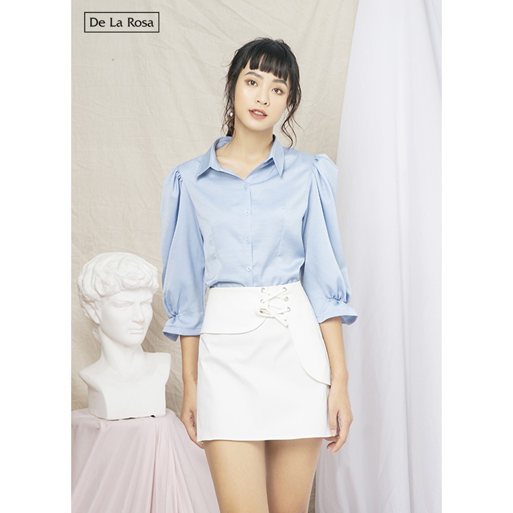 Chân váy kaki trắng chữ A thiết kế mắt cáo - De La Rosa | BigBuy360 - bigbuy360.vn