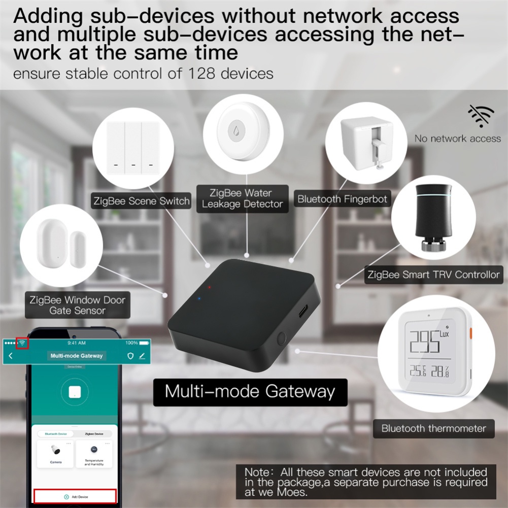 Aubess Tuya Zigbee 3.0 Cổng Thông Minh Hub Nhà Thông Minh Cầu Cuộc Sống Thông Minh Ứng Dụng Điều Khiển Từ Xa Không Dây Hoạt Động Với Alexa Google Home